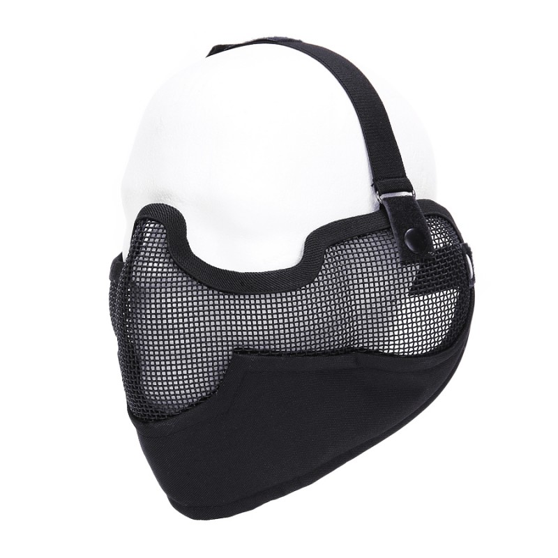 Airsoft metal mesh protective mash with ear protection